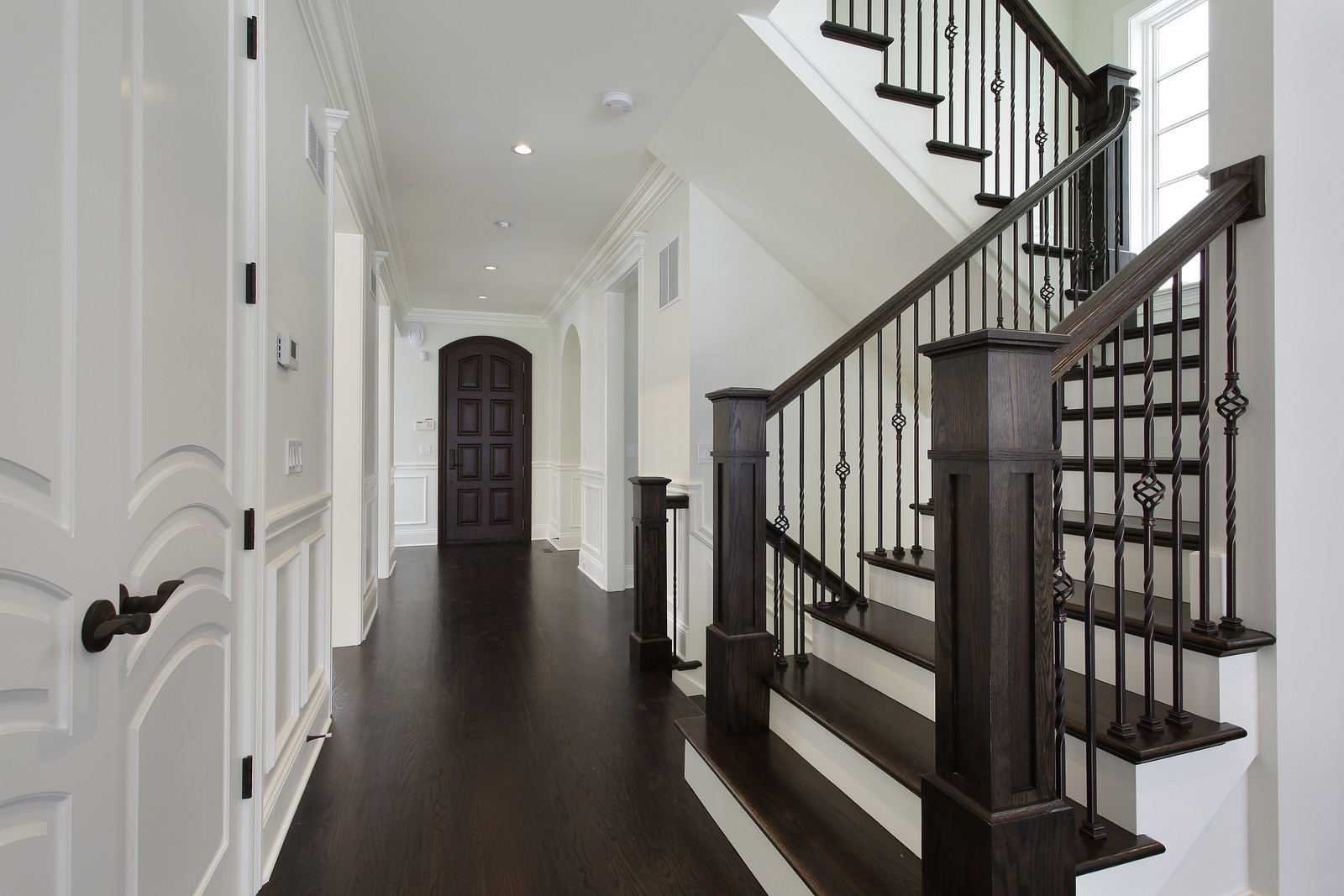 Wildfire Design Build-White and Dark Wood Entry Hall Remodel